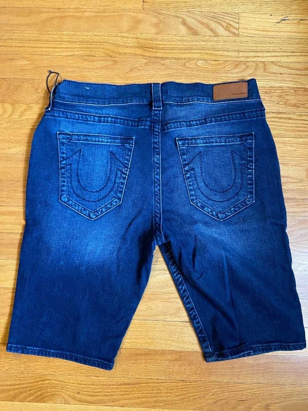 True Religion Men's Dark Blue Denim Shorts